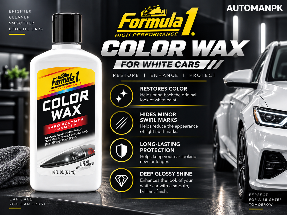 Formula 1 Color Wax for White Cars 473ml car paint polish
