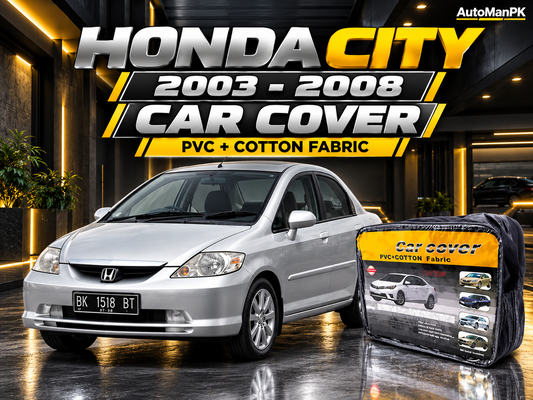 Honda City 2003–2008 car top cover with PVC exterior and cotton fabric inner lining