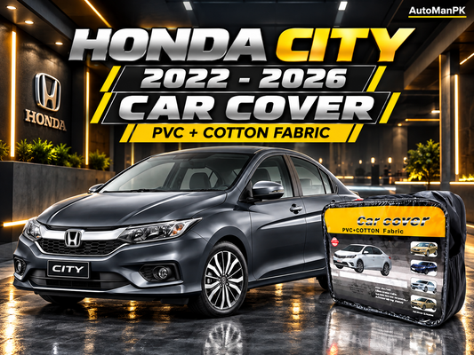 Honda City 2022–2026 car top cover with PVC exterior and cotton fabric inner lining