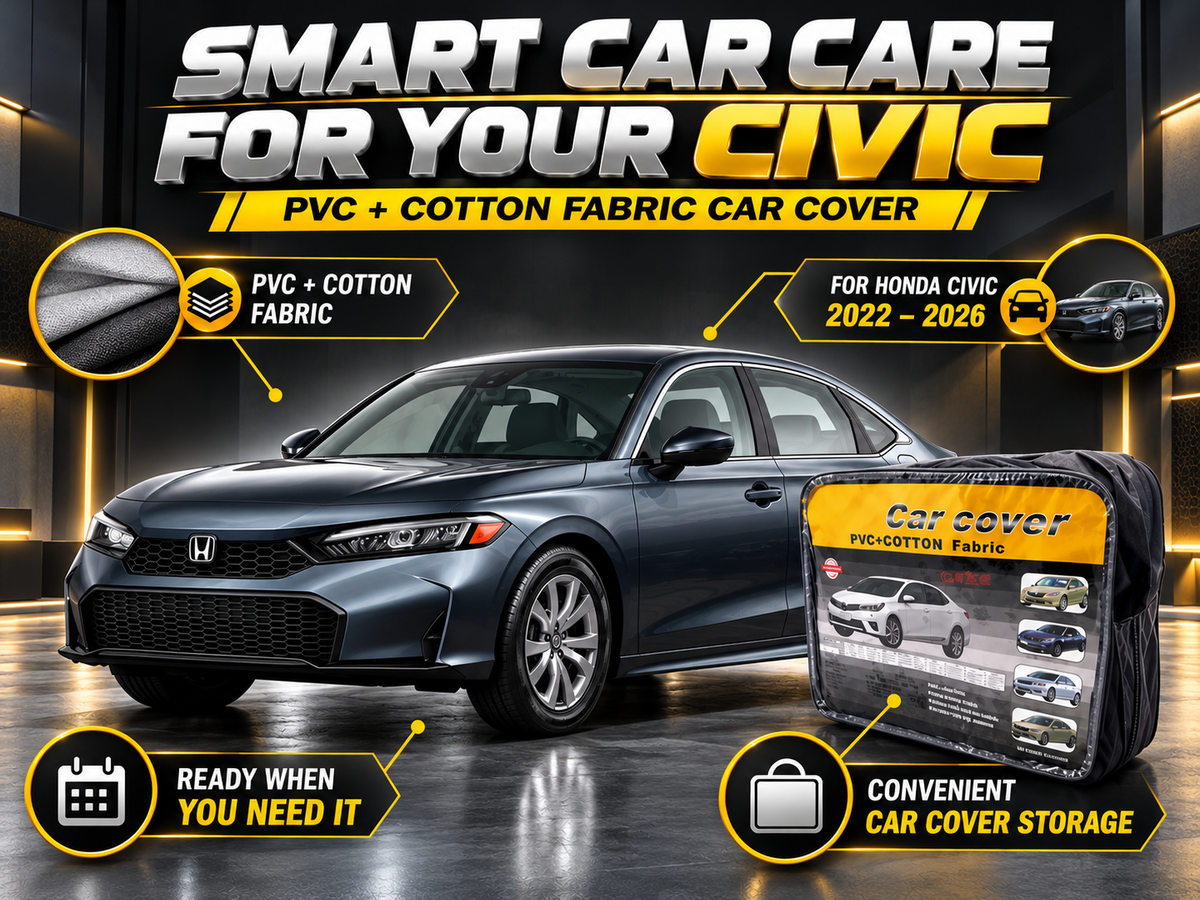 Honda Civic 2022–2026 car cover features and cotton fabric inner lining