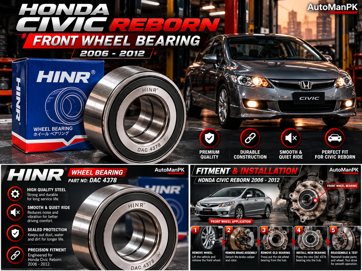 Honda Civic Reborn front wheel bearing DAC 4378 fitment installation guide AutoManPK