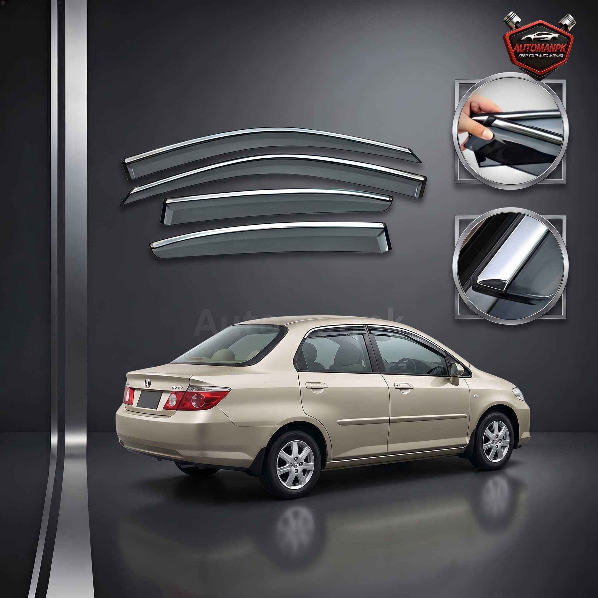 Honda City 2003-2008 – Chrome Air Press Sun Visor | AutoManPK