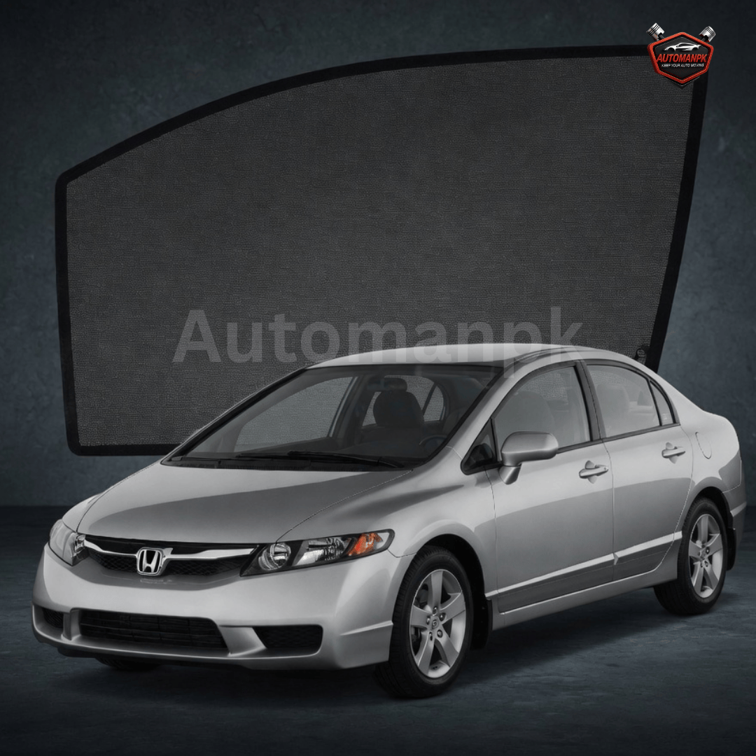 Honda Civic 2006–2011 Sun Shades – Fixed & Flexible (Black)