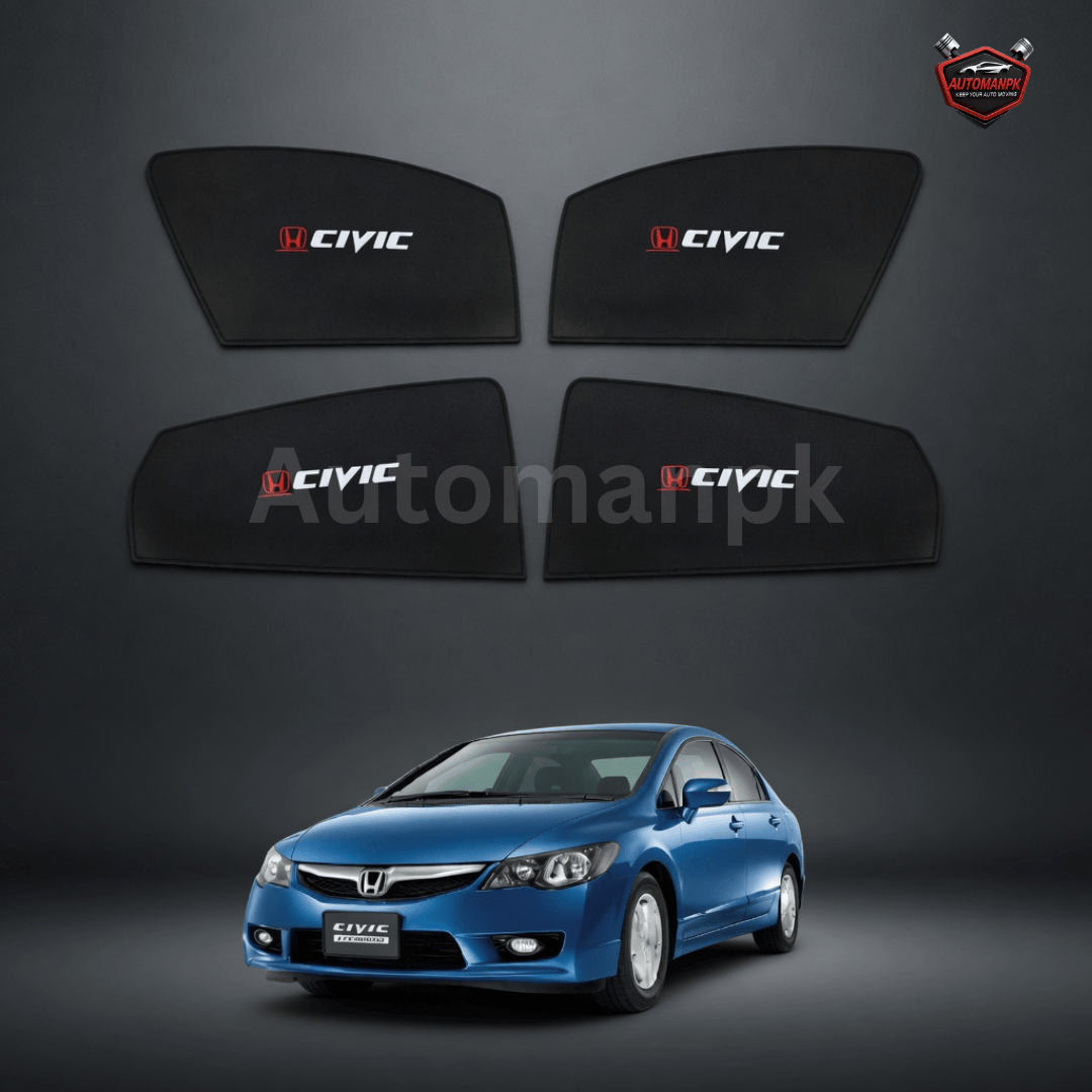 Honda Civic 2006–2011 Sun Shades – Fixed & Flexible (Black)