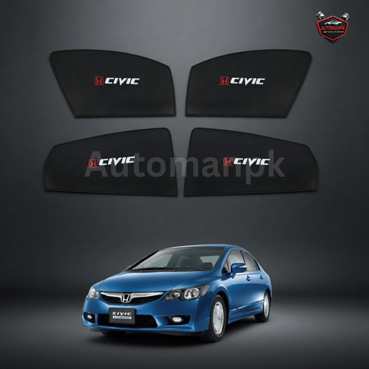 Honda Civic 2006–2011 Sun Shades – Fixed & Flexible (Black)