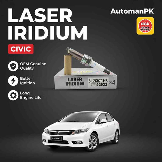 Honda Civic 2012-2015 Rebirth NGK Laser Iridium Spark Plug SILZKR7C11S – 1 PC – OEM Genuine Quality