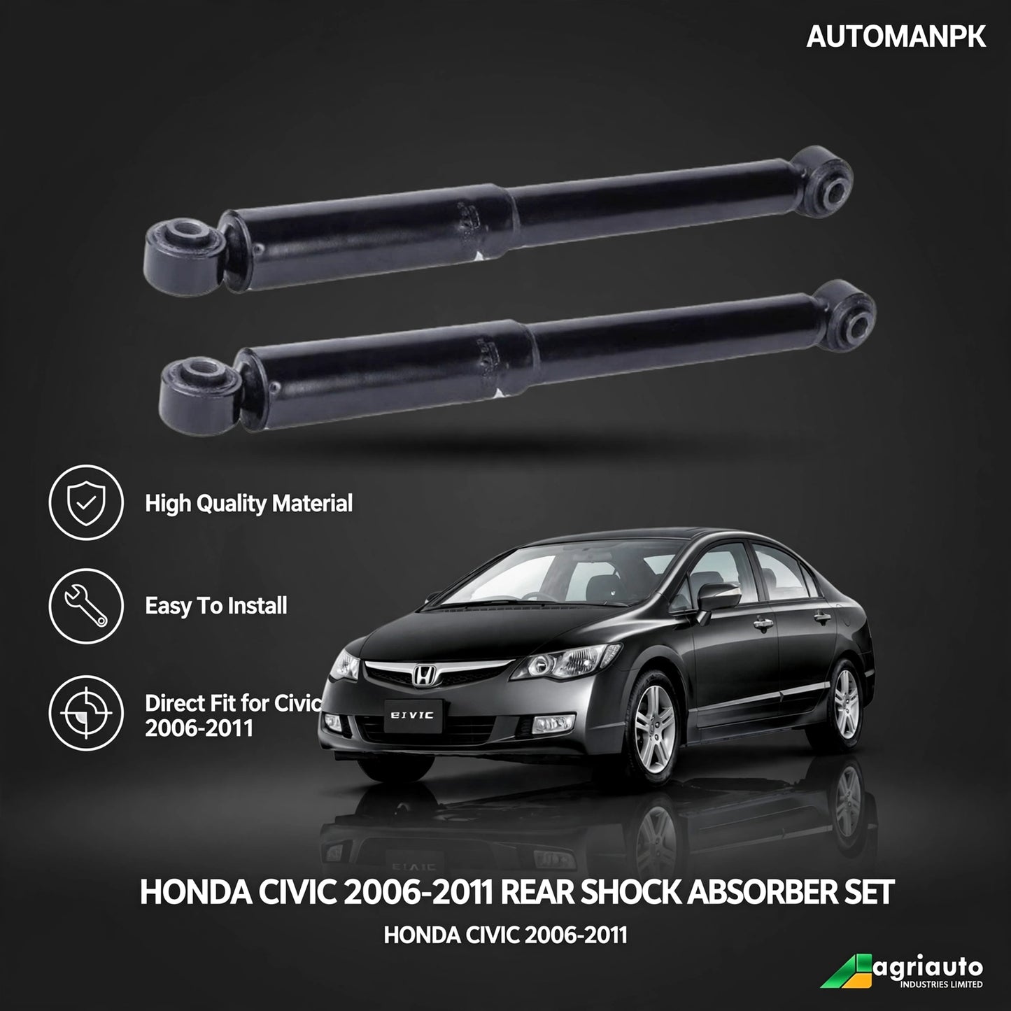 Honda Civic Genuine Thai Shock Absorber Front & Rear (2006–2011)
