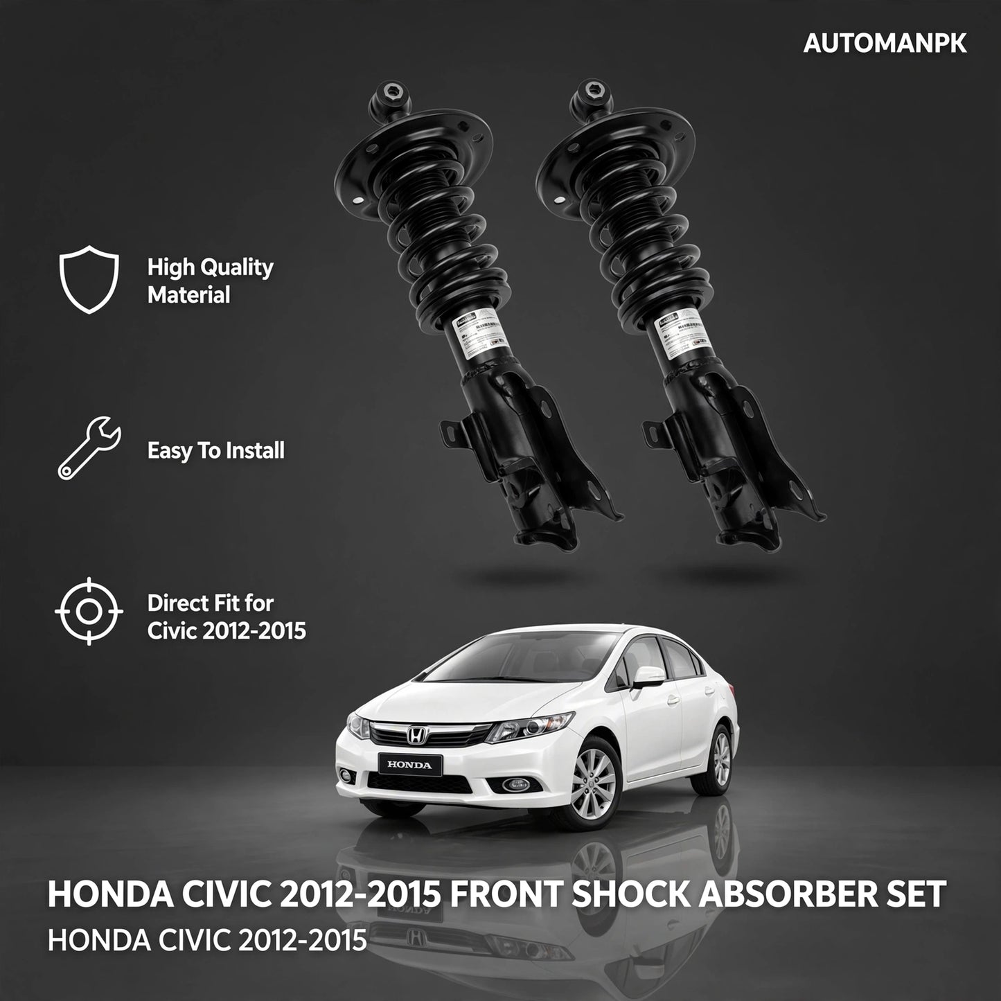 Honda Civic Genuine Thai Shock Absorber Front & Rear (2011–2015)