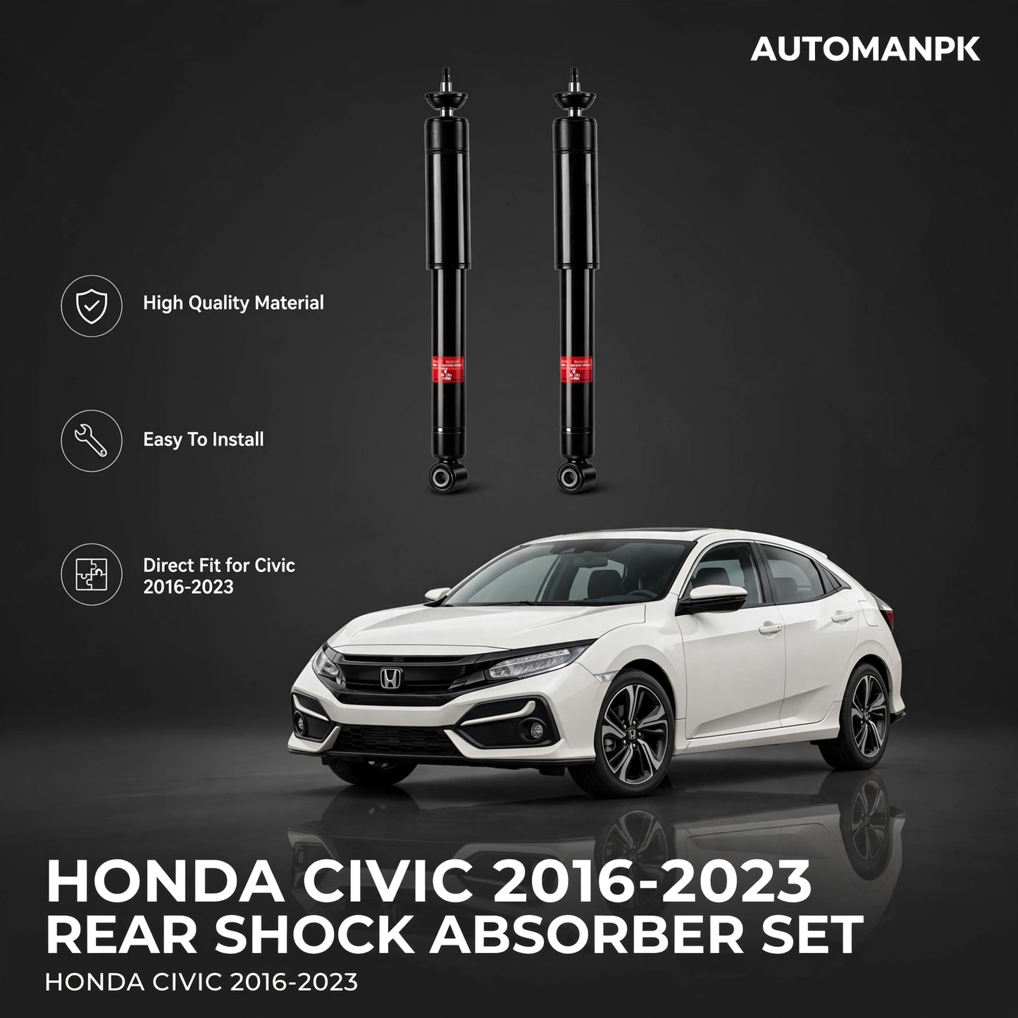 Honda Civic Genuine Thai Shock Absorber Front & Rear (2016–2021)