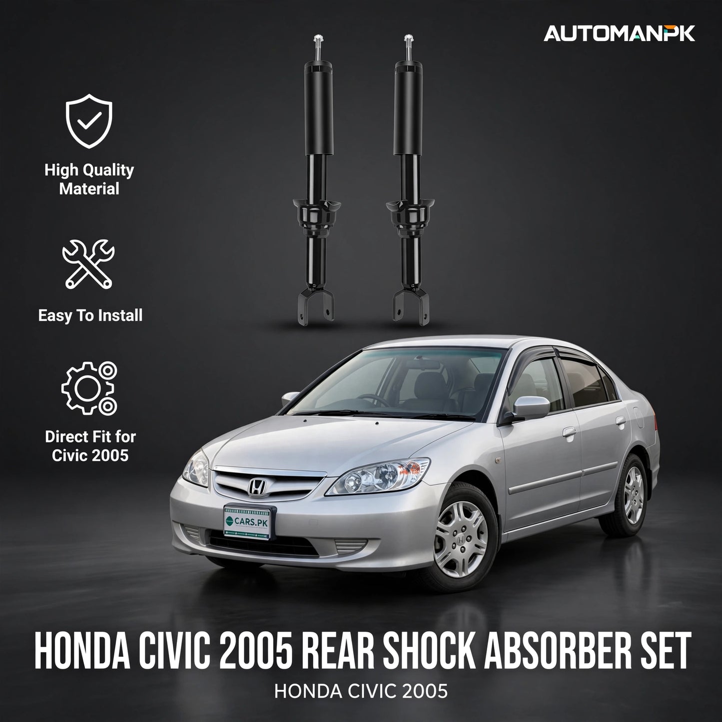 Honda Civic Genuine Thai Shock Absorber Front & Rear (2001–2005)