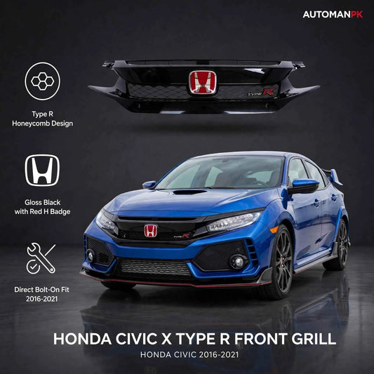 Honda Civic X Type R Front Grill 2016-2021 – Premium Upgrade