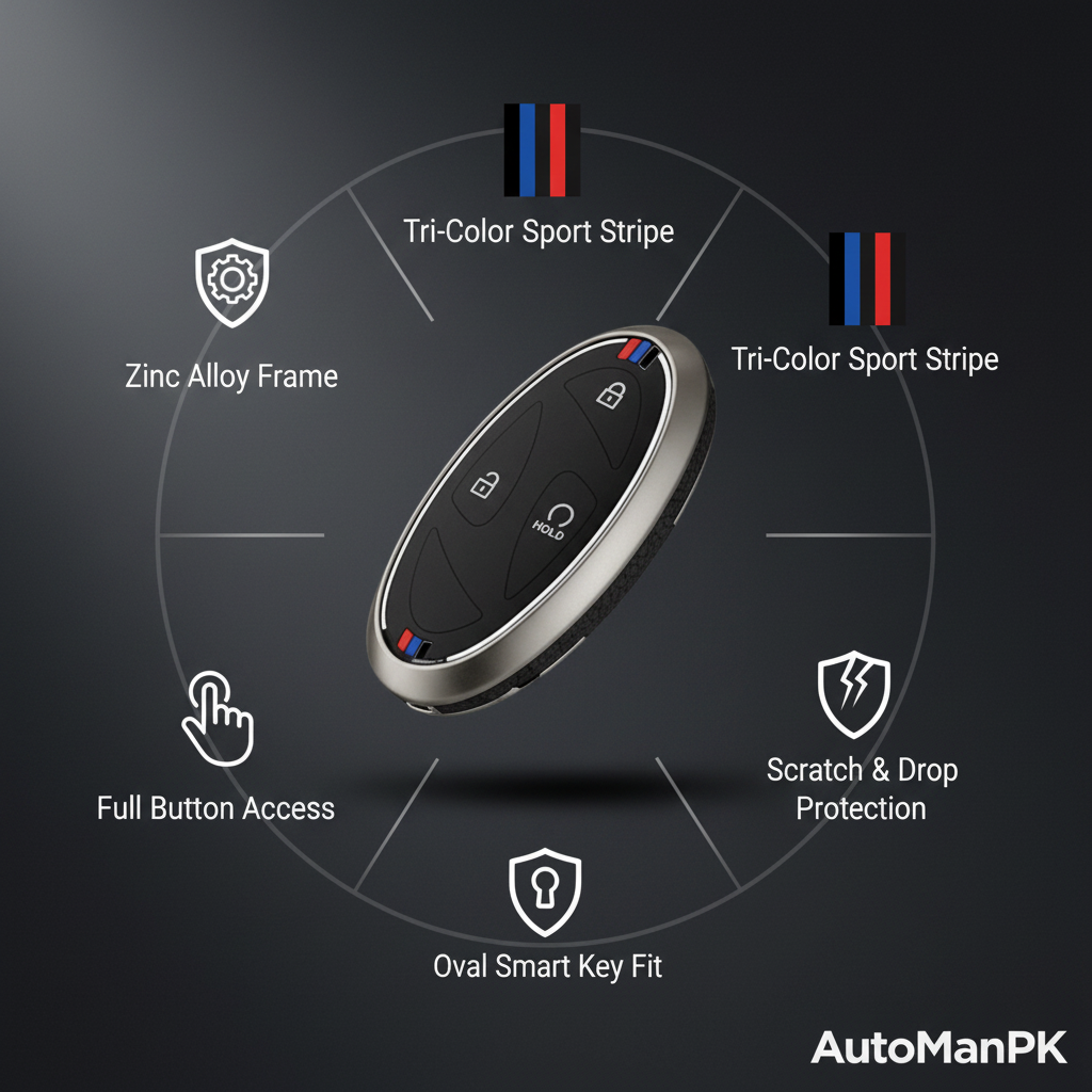 Premium Metal Zinc Key Cover for Hyundai Elantra 2025 – Durable & Stylish | AutoManPK