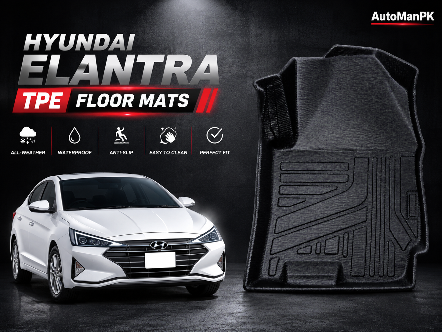 hyundai elantra tpe floor mats automanpk