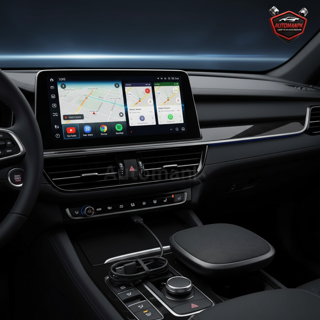 CarPlay Android Box QY65 Connected to Car Infotainment Screen Running Android Apps | AutoManPK