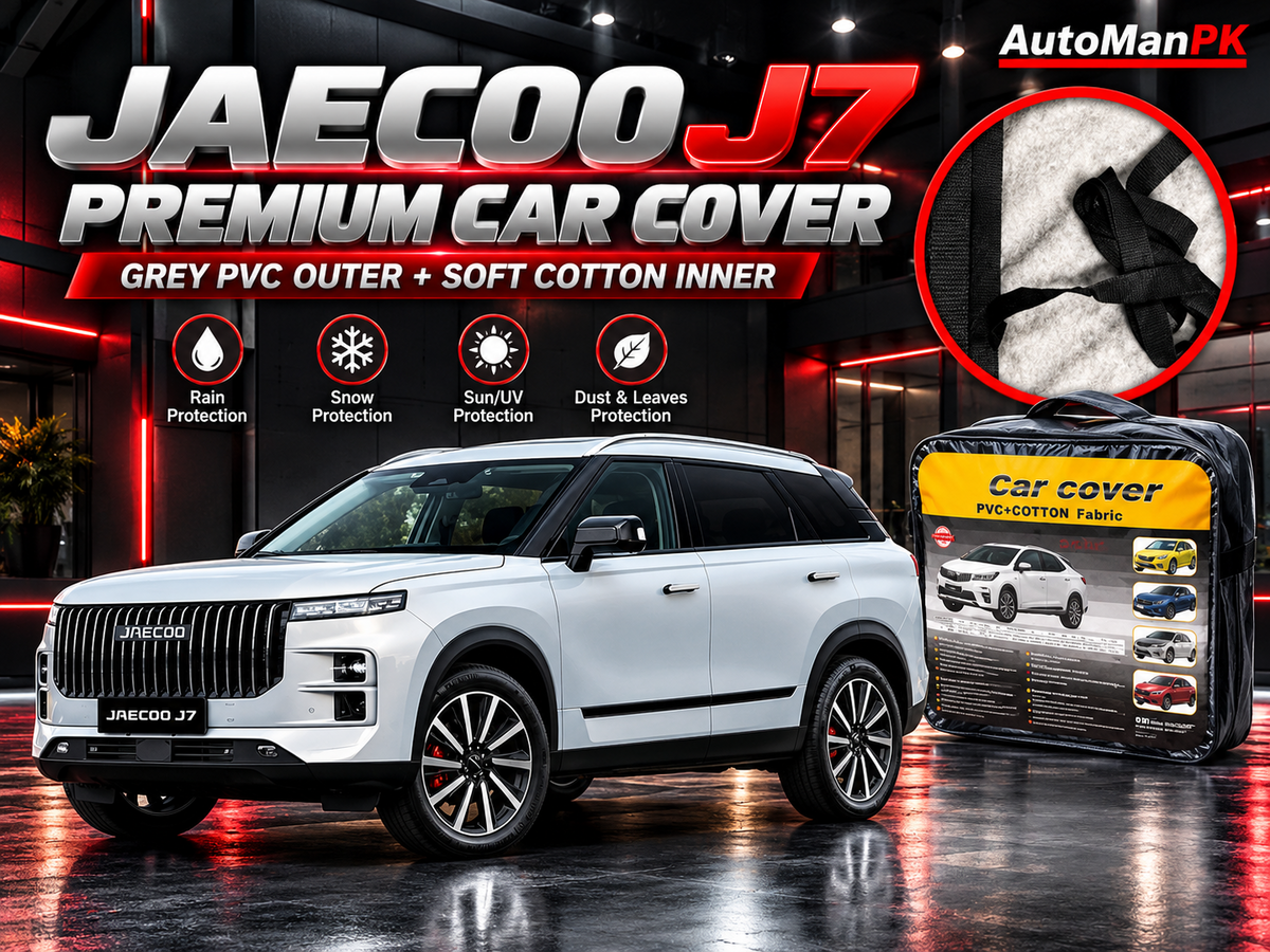 Jaecoo J7 premium car cover, grey PVC outer layer and soft cotton inner lining, AutoManPK