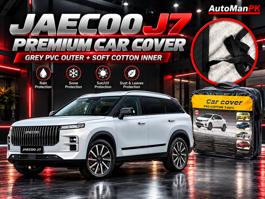 Jaecoo J7 premium car cover, grey PVC outer layer and soft cotton inner lining, AutoManPK
