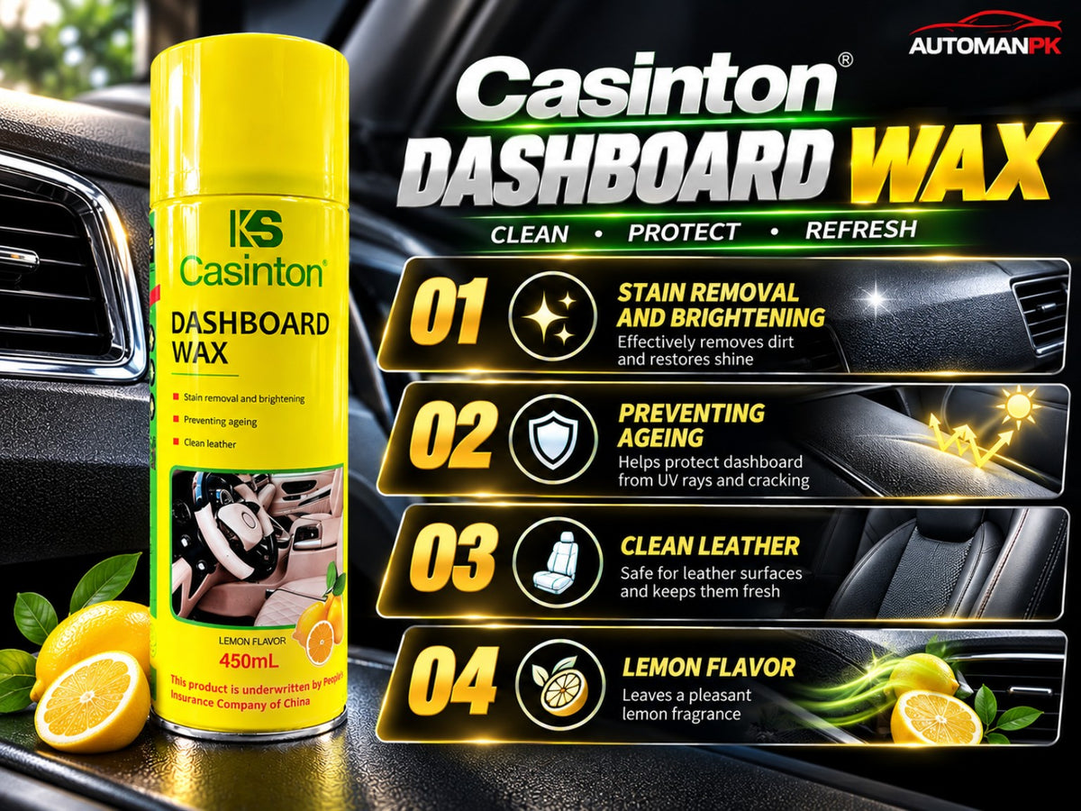 KS Casinton Dashboard Wax 450ml features for dashboard cleaning brightening and leather care
