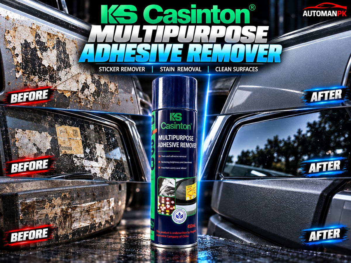 KS Casinton Multipurpose Adhesive Remover 450ml before and after adhesive residue removal