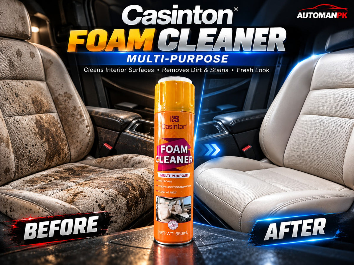 KS Casinton Multipurpose Foam Cleaner 650ml before and after car interior cleaning