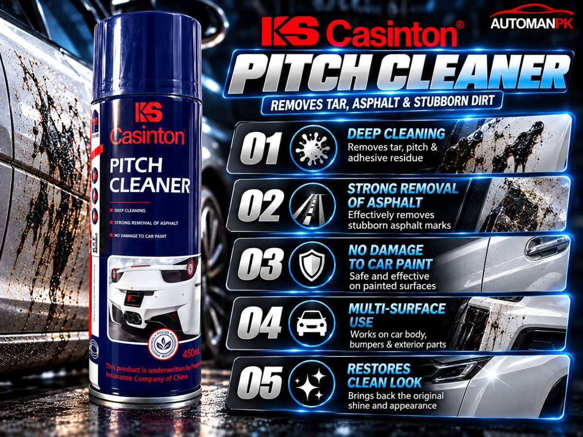 KS Casinton Pitch Cleaner 450ml features for tar pitch and asphalt removal