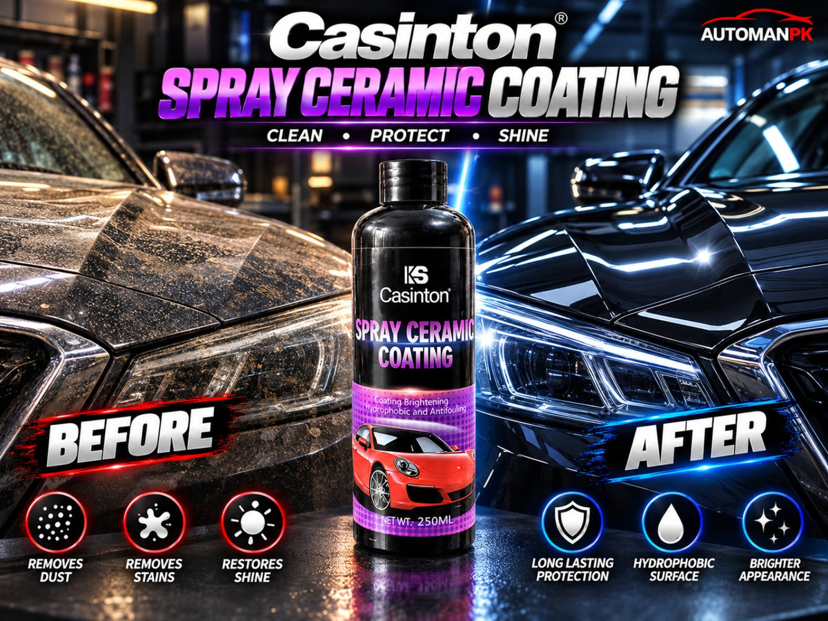 KS Casinton Spray Ceramic Coating 250ml before and after car shine and protection