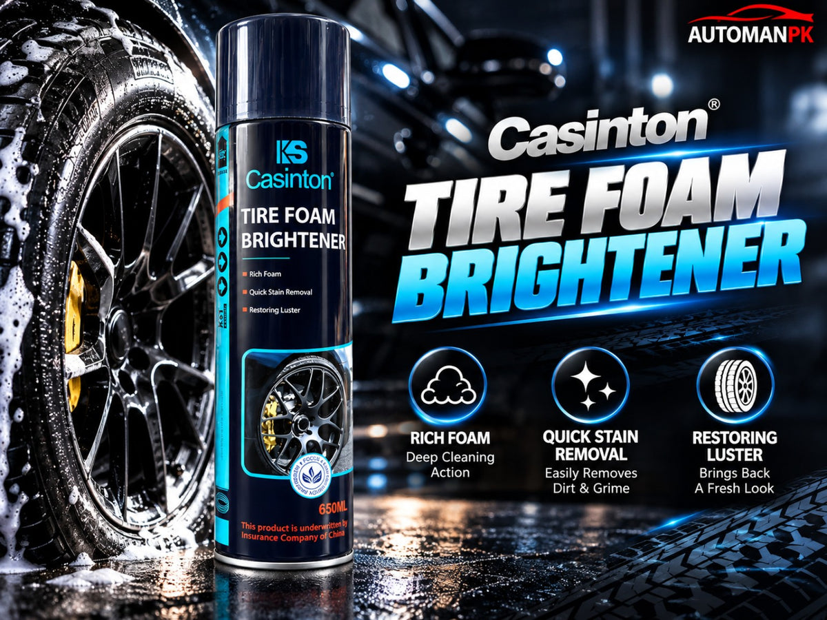 KS Casinton Tire Foam Brightener 650ml for deep tire cleaning and shine