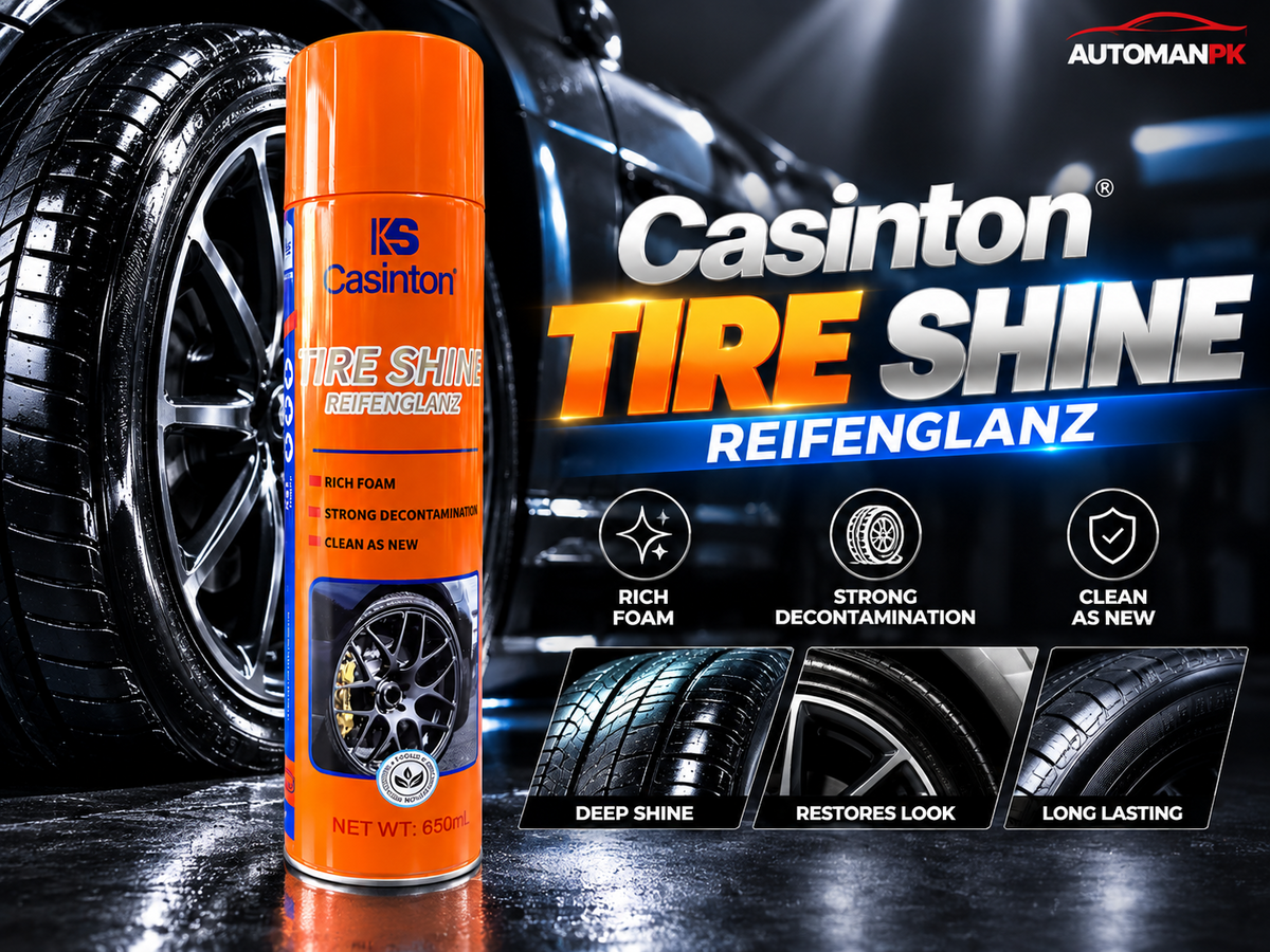 KS Casinton Tire Shine 650ml rich foam deep shine and long lasting tyre finish