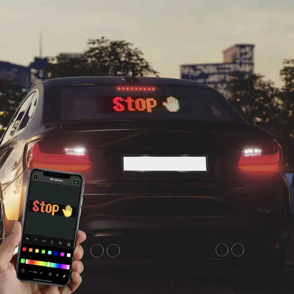 Universal LED Matrix Panel Display Light – RGB Programmable Scrolling Display Board with App & Remote Control | AutoManPK