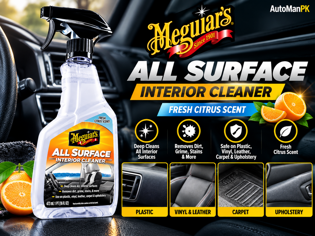 Meguiar's All Surface Interior Cleaner fresh citrus scent 473ml spray bottle
