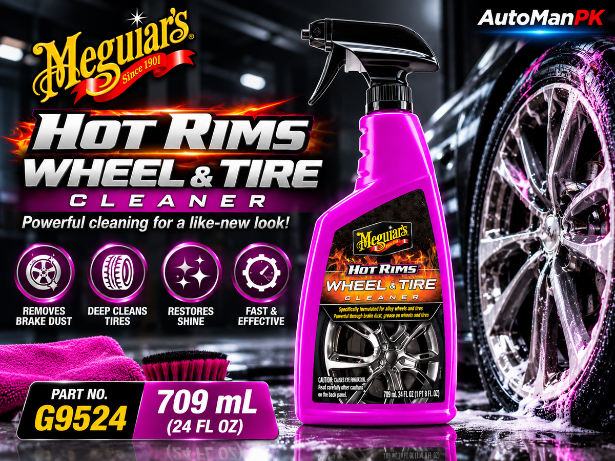 Meguiar's Hot Rims Wheel and Tire Cleaner G9524 709ml for alloy wheels and tires