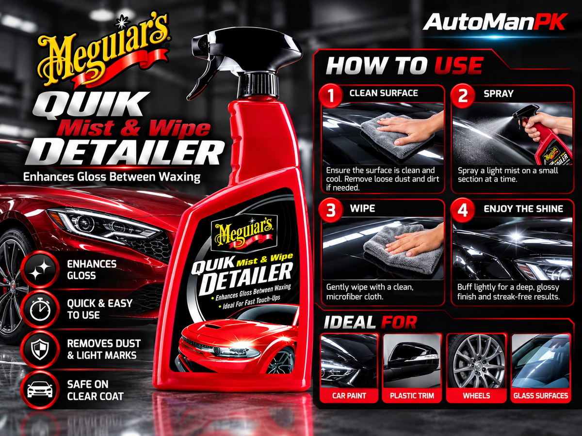How to use Meguiar's Quik Mist and Wipe Detailer with a microfiber cloth