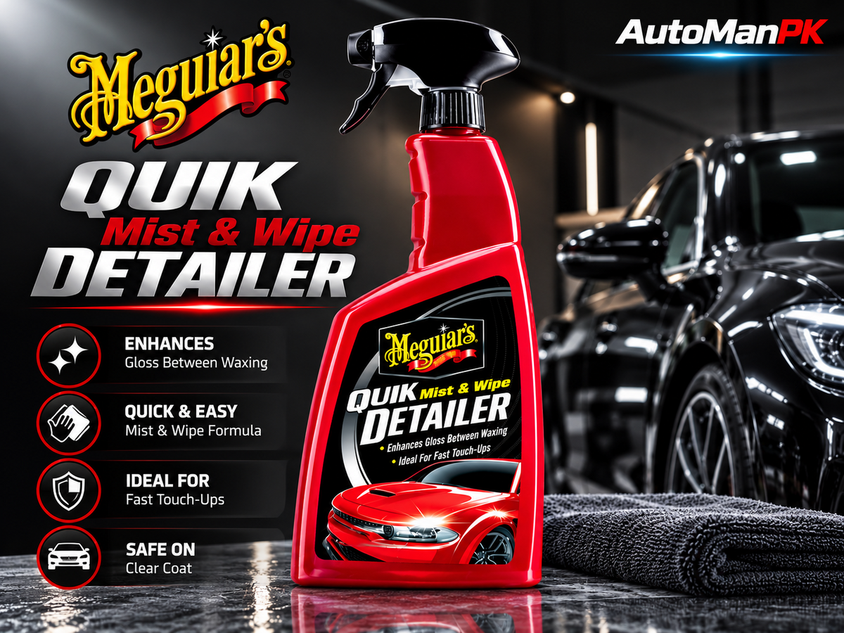 Meguiar's Quik Mist and Wipe Detailer spray for quick car gloss touch-ups