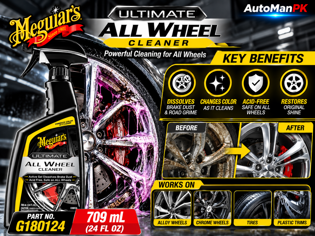 Meguiar's Ultimate All Wheel Cleaner G180124 709ml for alloy and chrome wheels