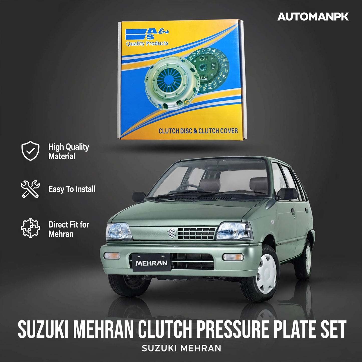 A&S High-Quality Mehran Clutch Pressure Plate