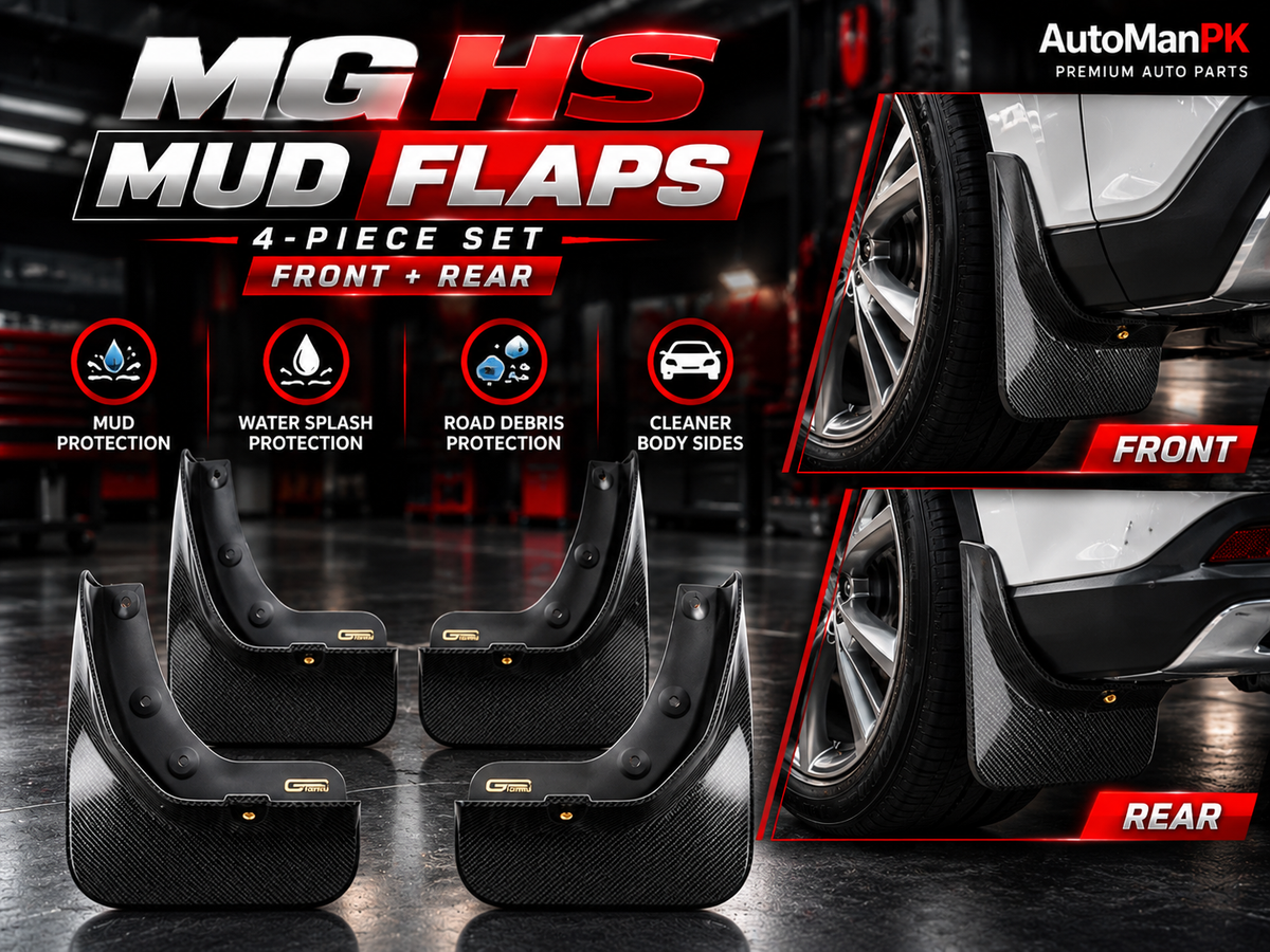 MG HS Mud Flaps 2020–2025 | 4-Piece Set | Front & Rear
