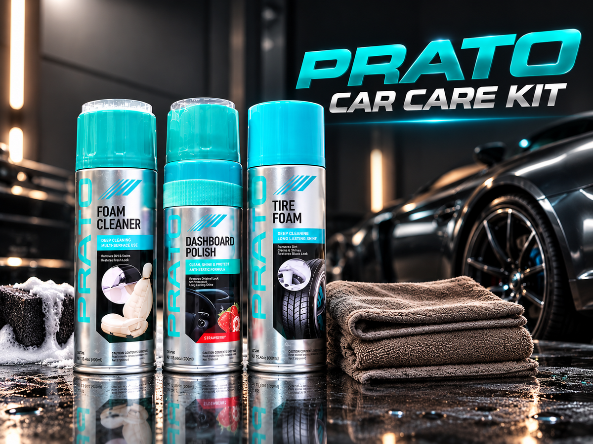 Prato Car Care Bundle Pack of 4 complete car detailing kit