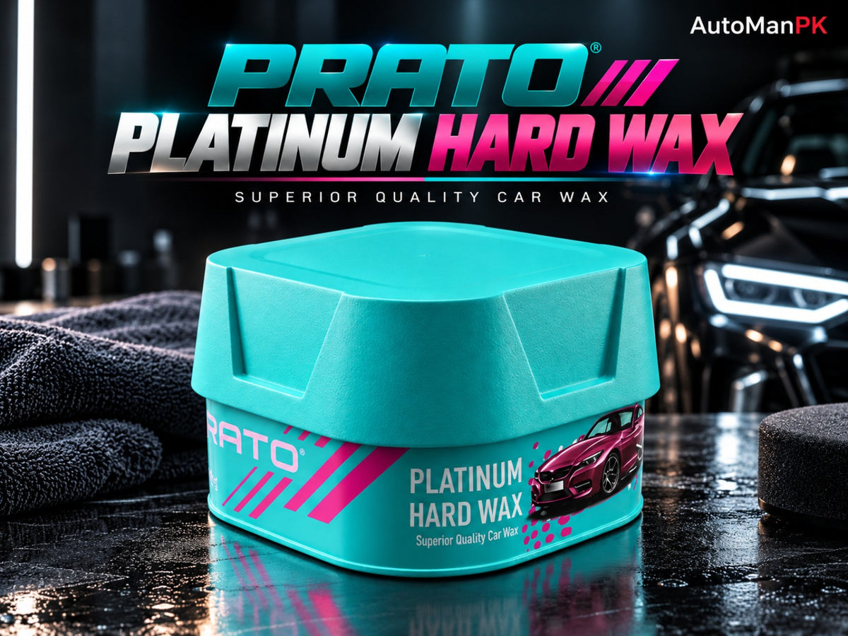 Prato Platinum Hard Wax 200g premium car wax for deep shine and paint protection AutoManPK