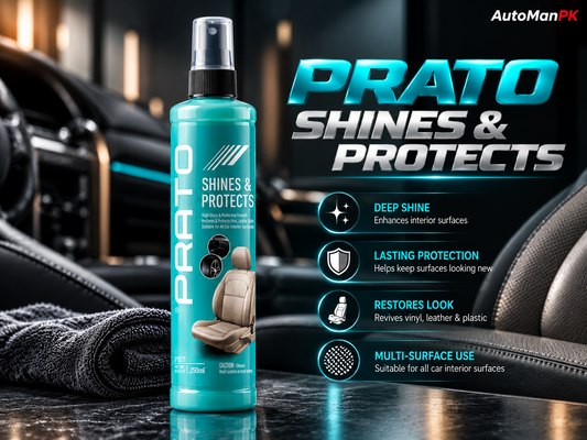 Prato Shines & Protects 295ml dashboard polish and interior protectant