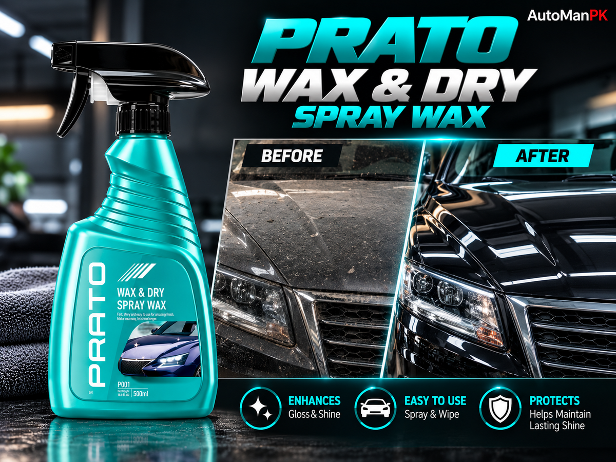 Prato Spray Wax 500ml car paint before and after shine result