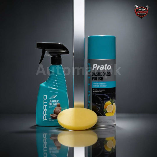 Prato 3-in-1 Interior Kit – Dashboard & Leather Polish with Applicator Pad