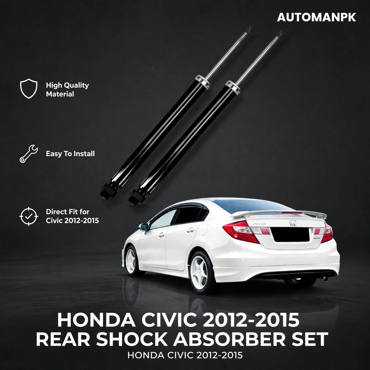 Honda Civic Genuine Thai Shock Absorber Front & Rear (2011–2015)