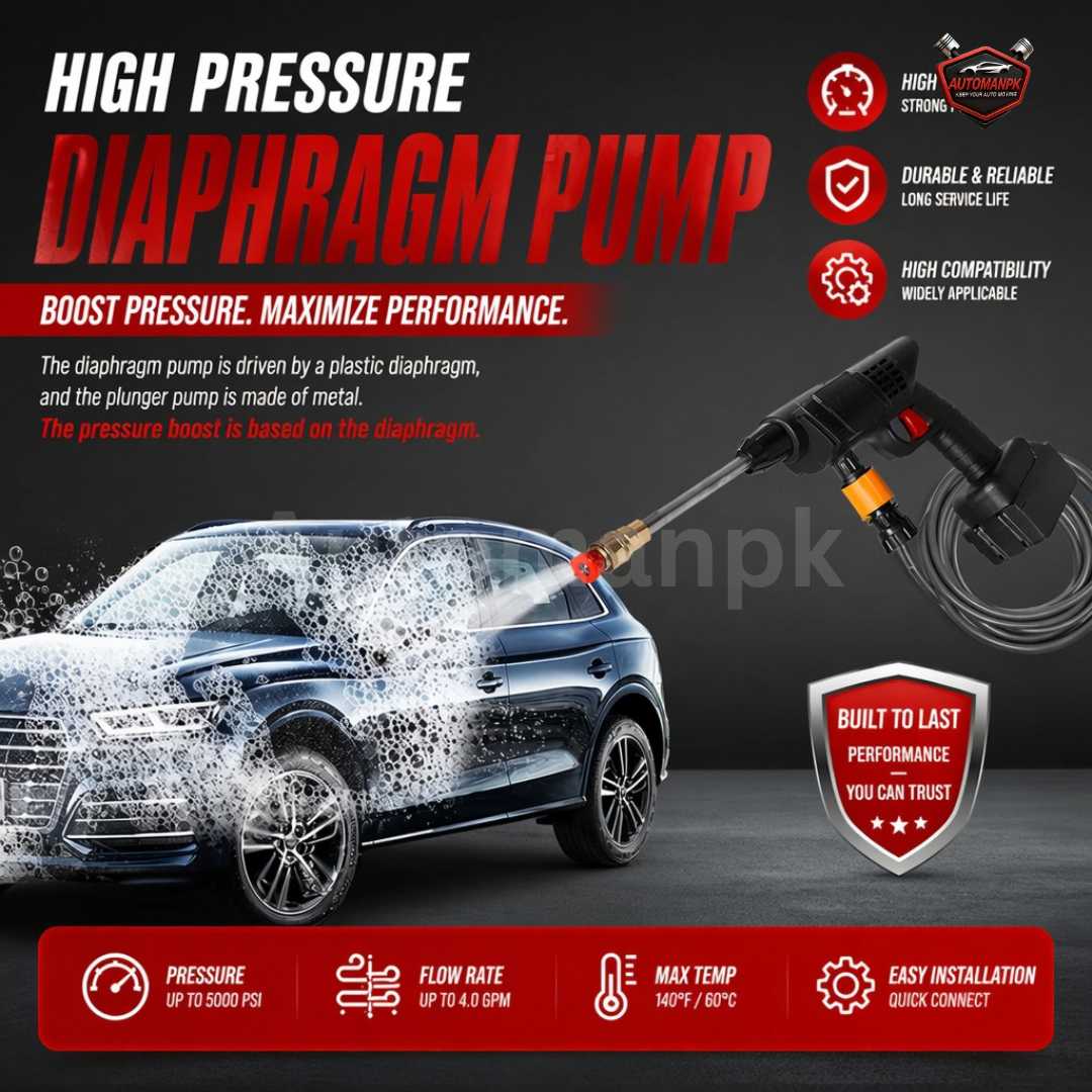 Cordless Pressure Washer 48V – Car, Solar Panel & Bike Wash | 2 Nozzles, Foam Pipe & Bottle