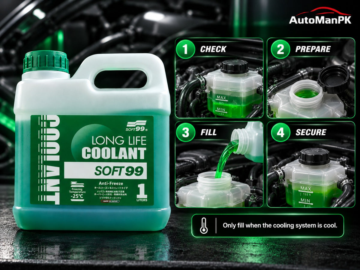 How to use Soft99 Green Long Life Coolant 1 Liter