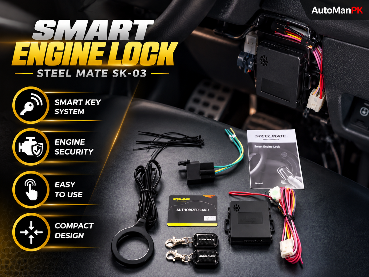Steel Mate SK-03 Smart Engine Lock Installation Smart Key Pakistan