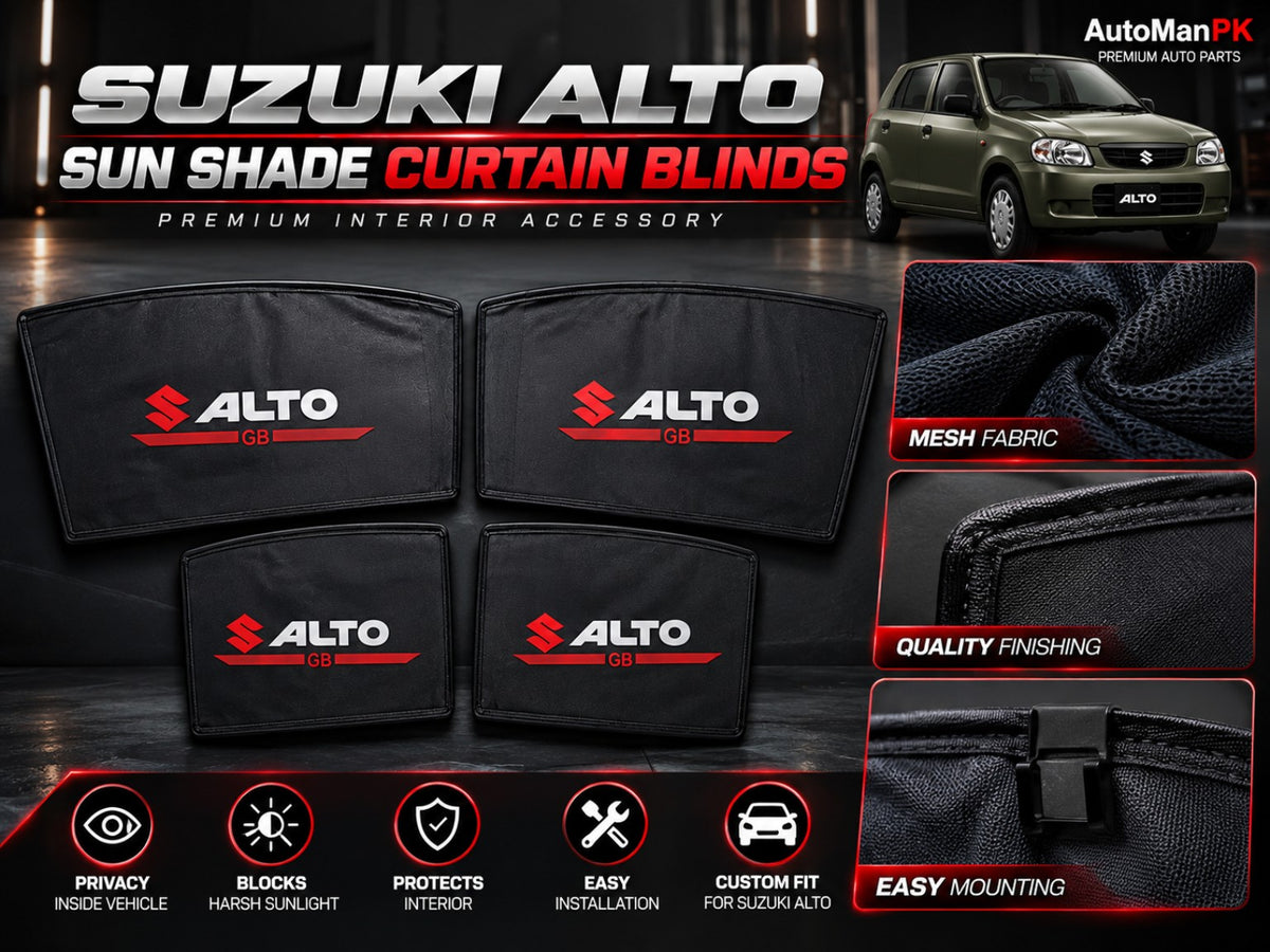Suzuki Alto 1000cc 2000-2012 sun shade curtain blinds features mesh privacy sunlight AutoManPK