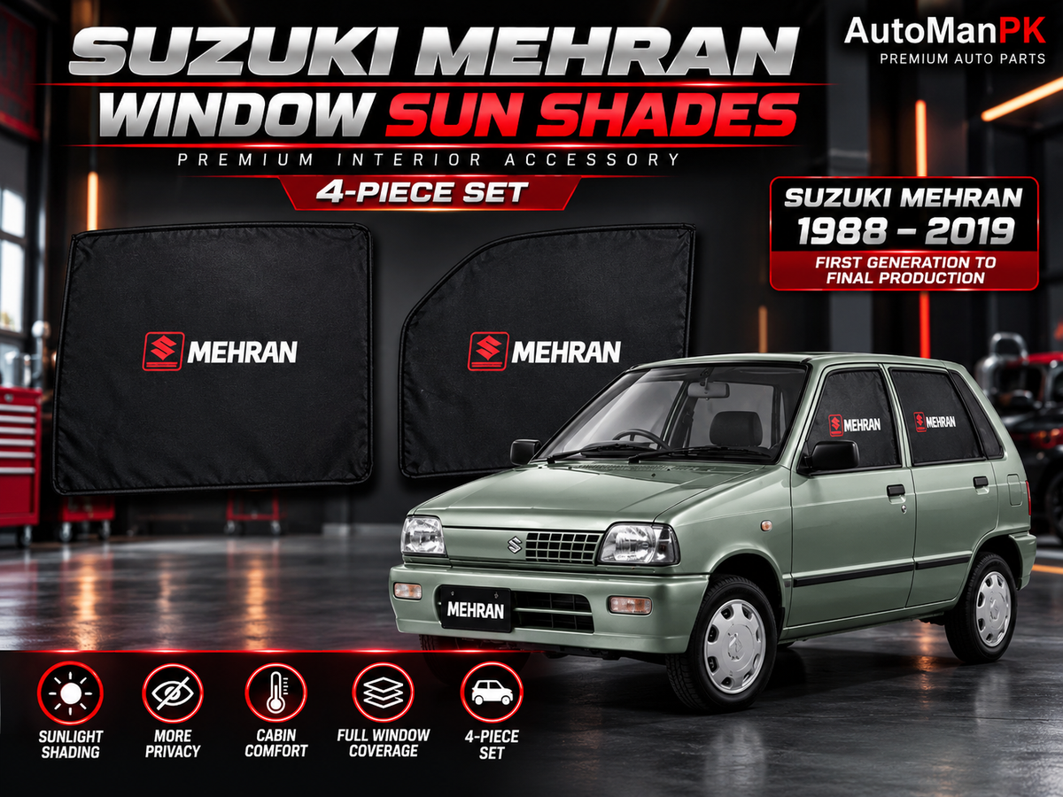 Suzuki Mehran window sun shades 1988-2019 4 piece set hero AutoManPK