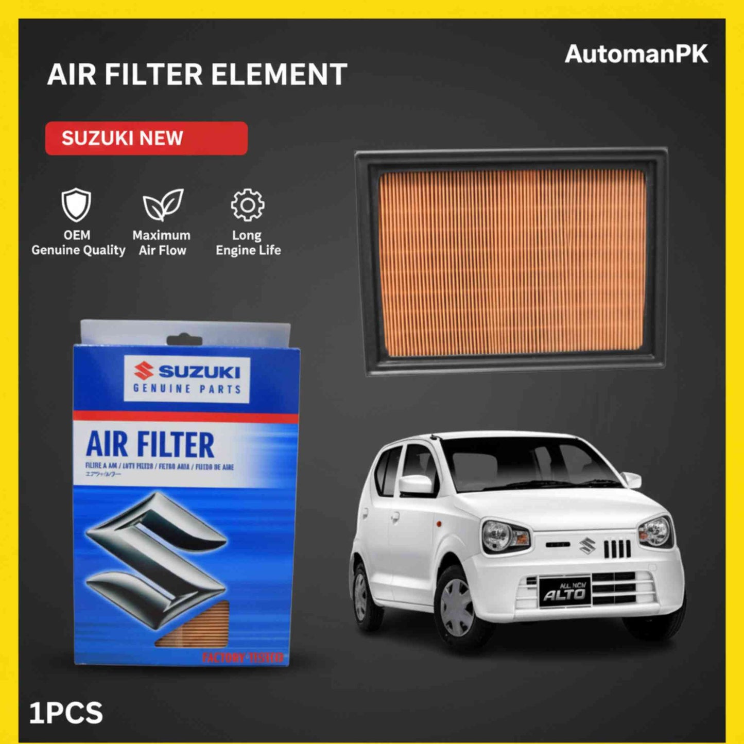 Suzuki Alto 660cc 2019-2026 Air Filter Element – OEM Quality (China)