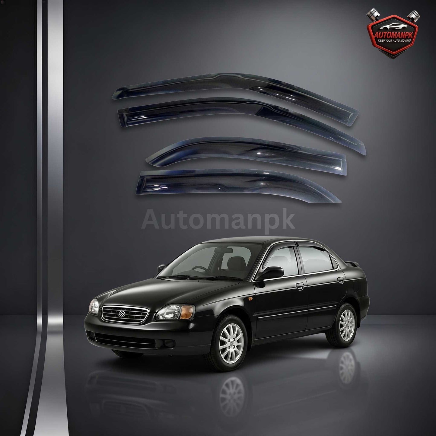 Suzuki Baleno Air Press Sun Visor / Door Visor – Wind Deflector (Set of 4)
