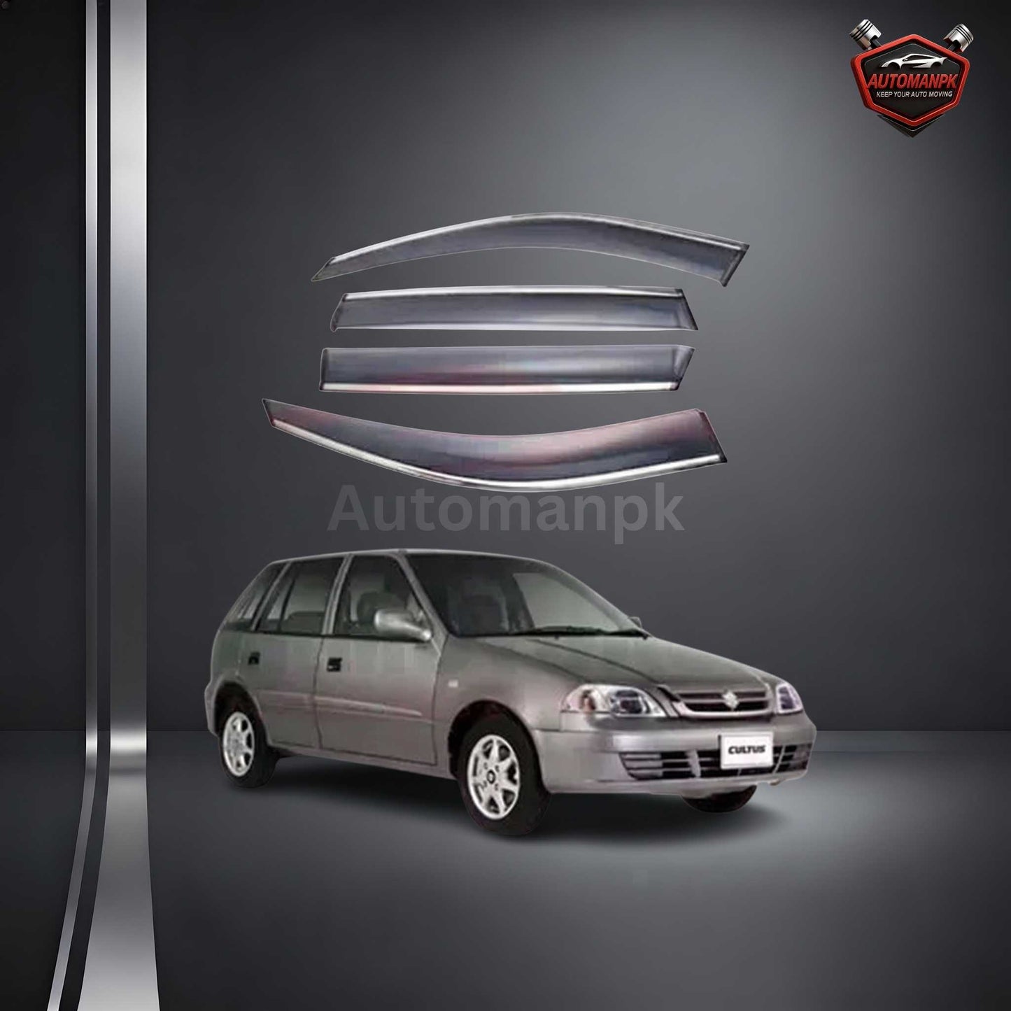 Suzuki Cultus 2000-2016 Air Press Sun Visor / Door Visor – Wind Deflector (Set of 4)