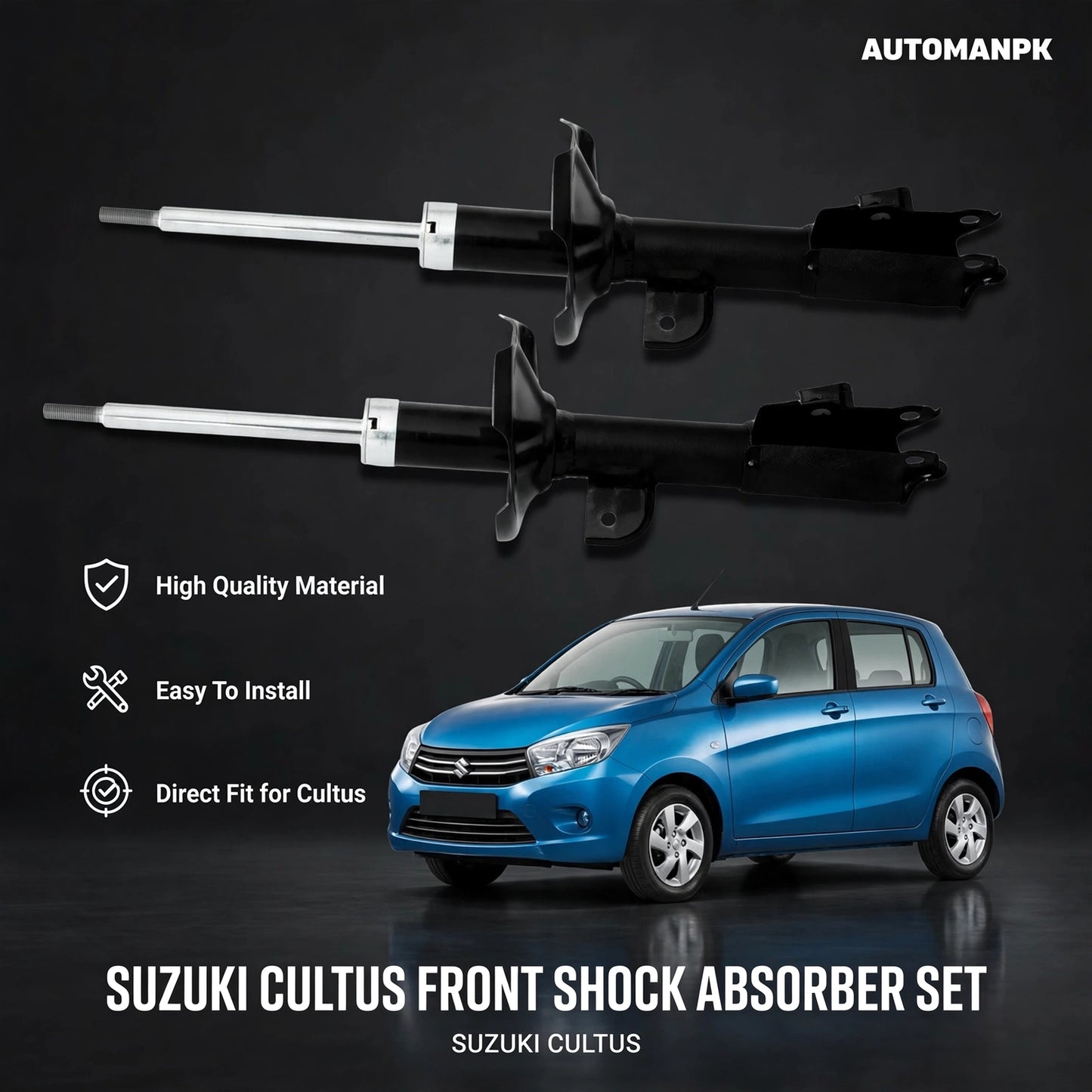 Suzuki Cultus Genuine Agri Front & Rear Shock Absorber (2017–2026)